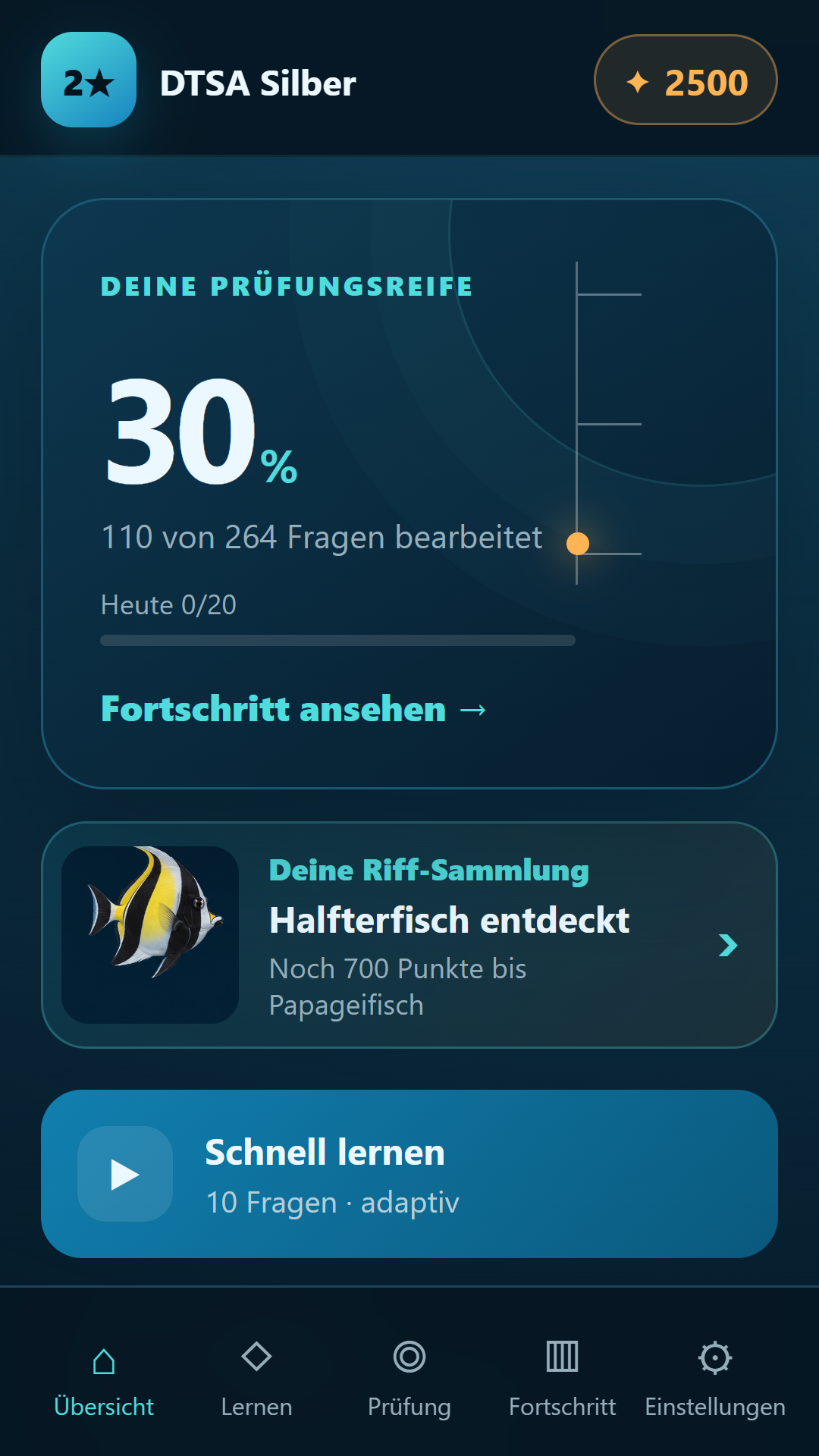 Themen & Übersicht — DTSA/CMAS 2** Silver